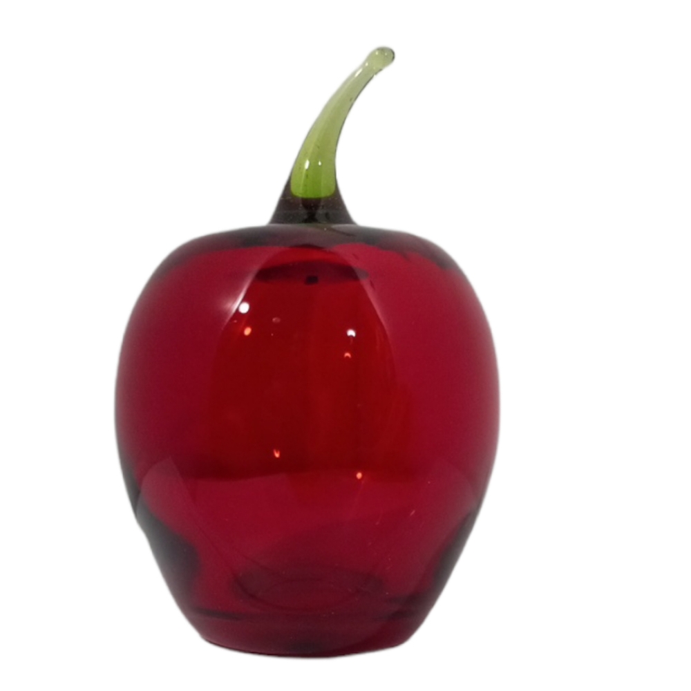 VIKING Beautiful Shinny Red Glass Apple